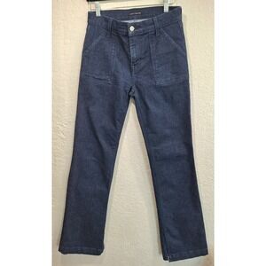 Lucky Brand Ava Mid Rise Boot Jeans - Astroid Blue  Sz 4/ 27R Side‎ Split